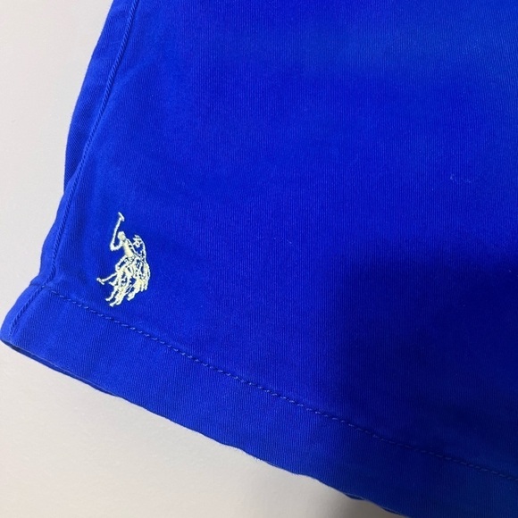 U.S. POLO ASSN. Men’s Stretch Twill Jogger Short Blue Elastic Waist Size XS Y2K - Picture 8 of 9